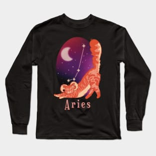 Cat Zodiac Sign Long Sleeve T-Shirt